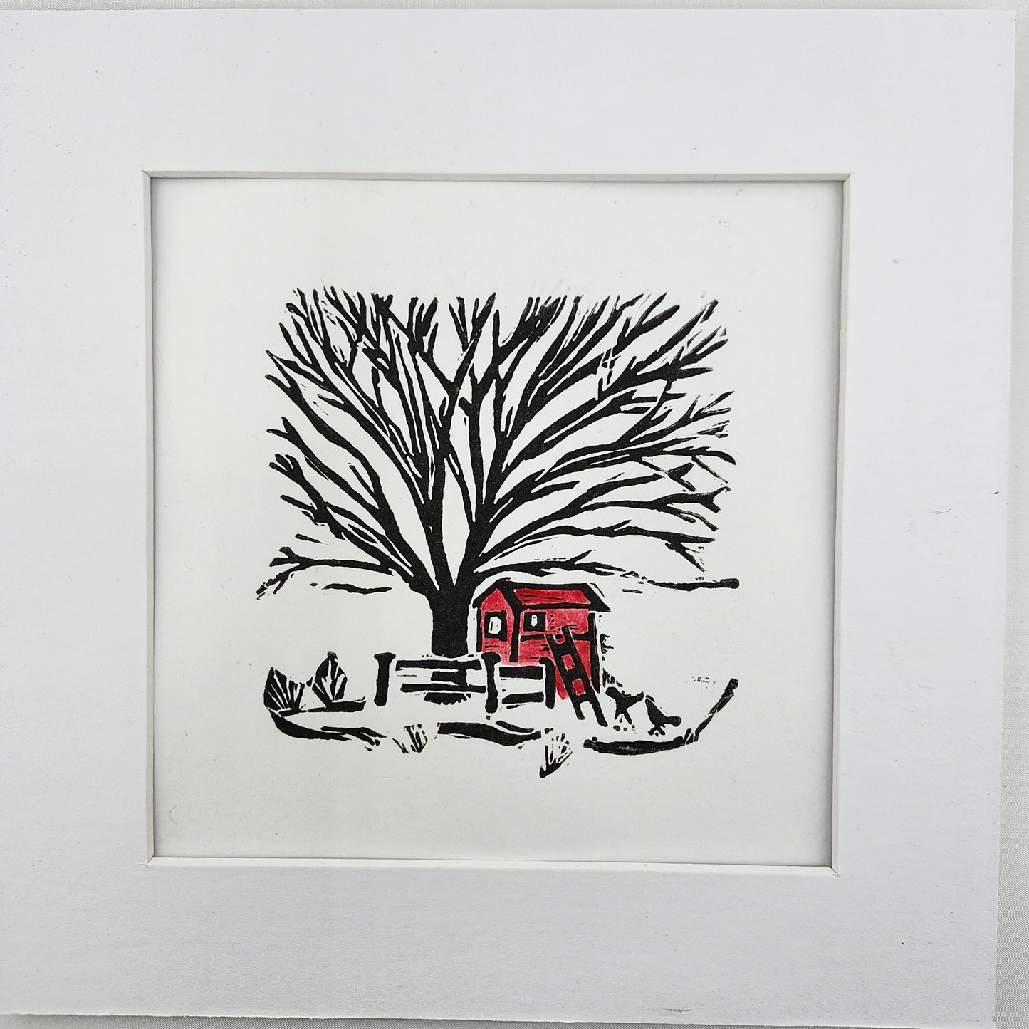 Block Print: Little Red Coop