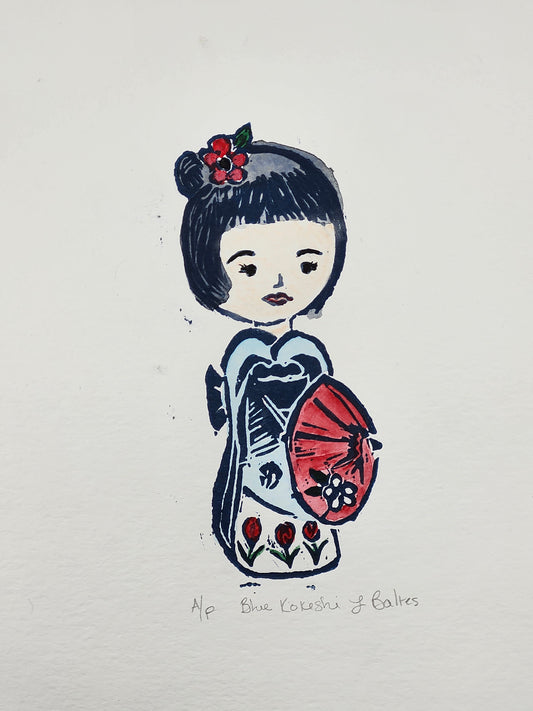 Blue Kokeshi